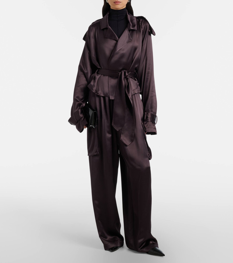 The Frankie Shop Delny satin cargo pants outlook