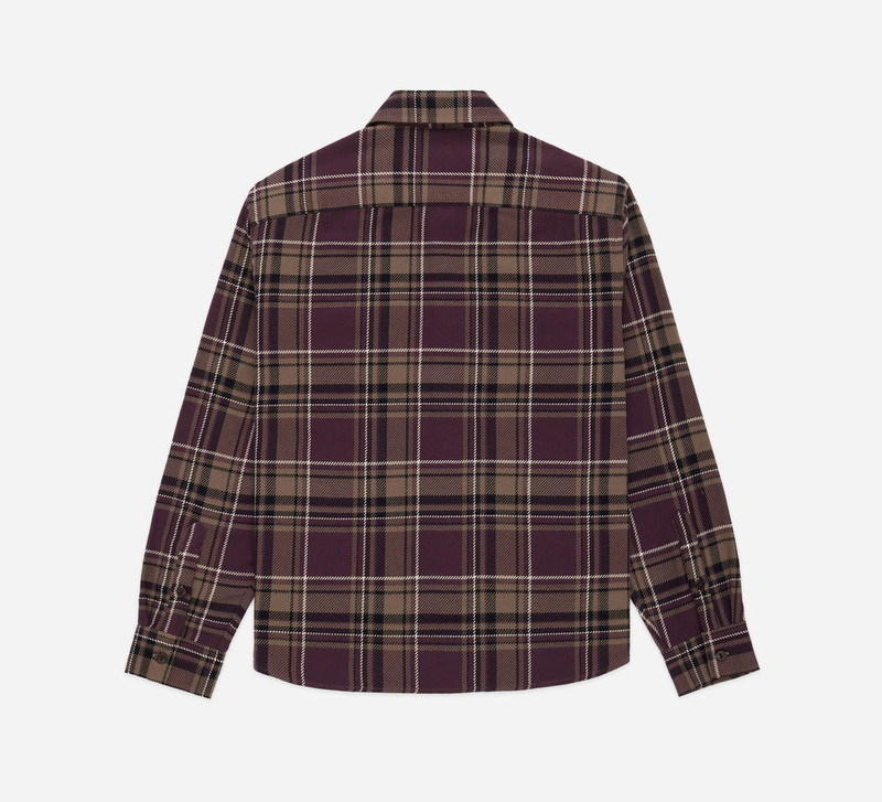 3sixteen Utility Flannel - Burgundy Oak Plaid outlook