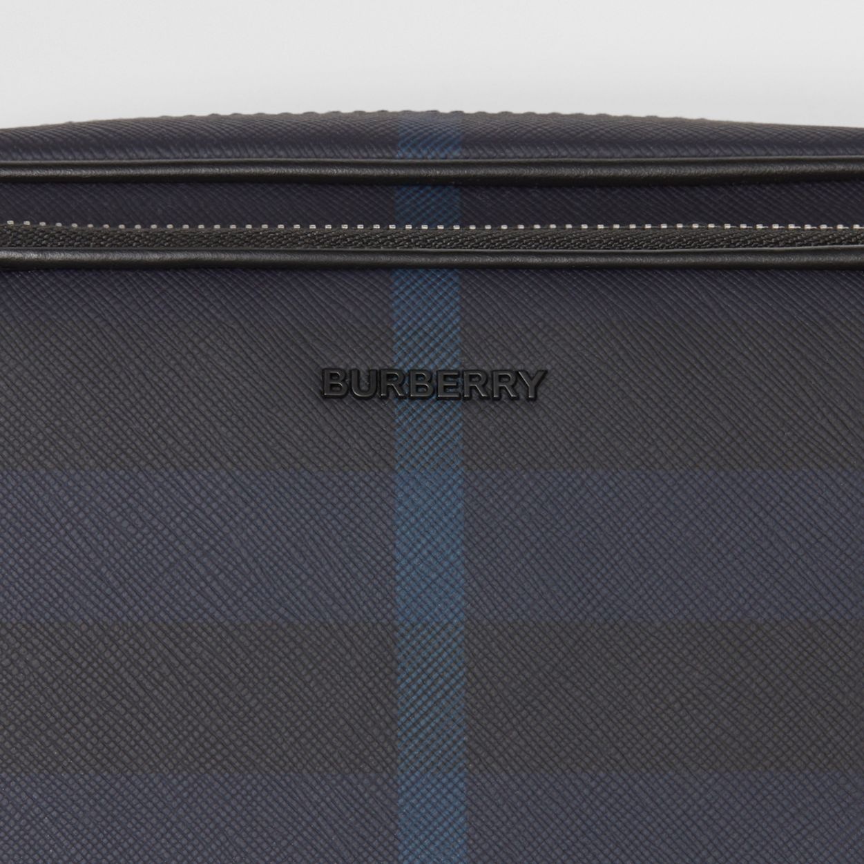 Exaggerated Check and Leather Crossbody Bag - 2