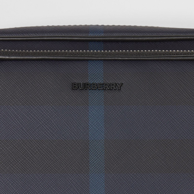 Burberry Exaggerated Check and Leather Crossbody Bag outlook