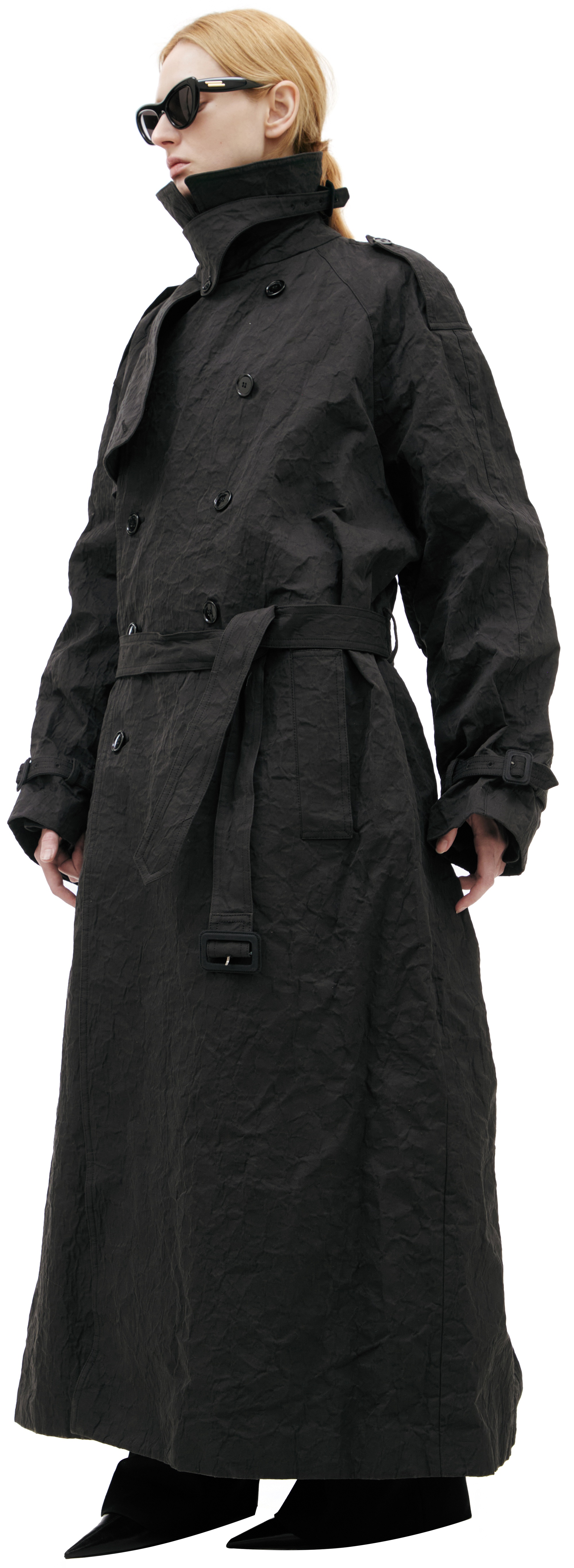 DOUBLE-BREASTED TRENCH COAT WITH BELT - 2