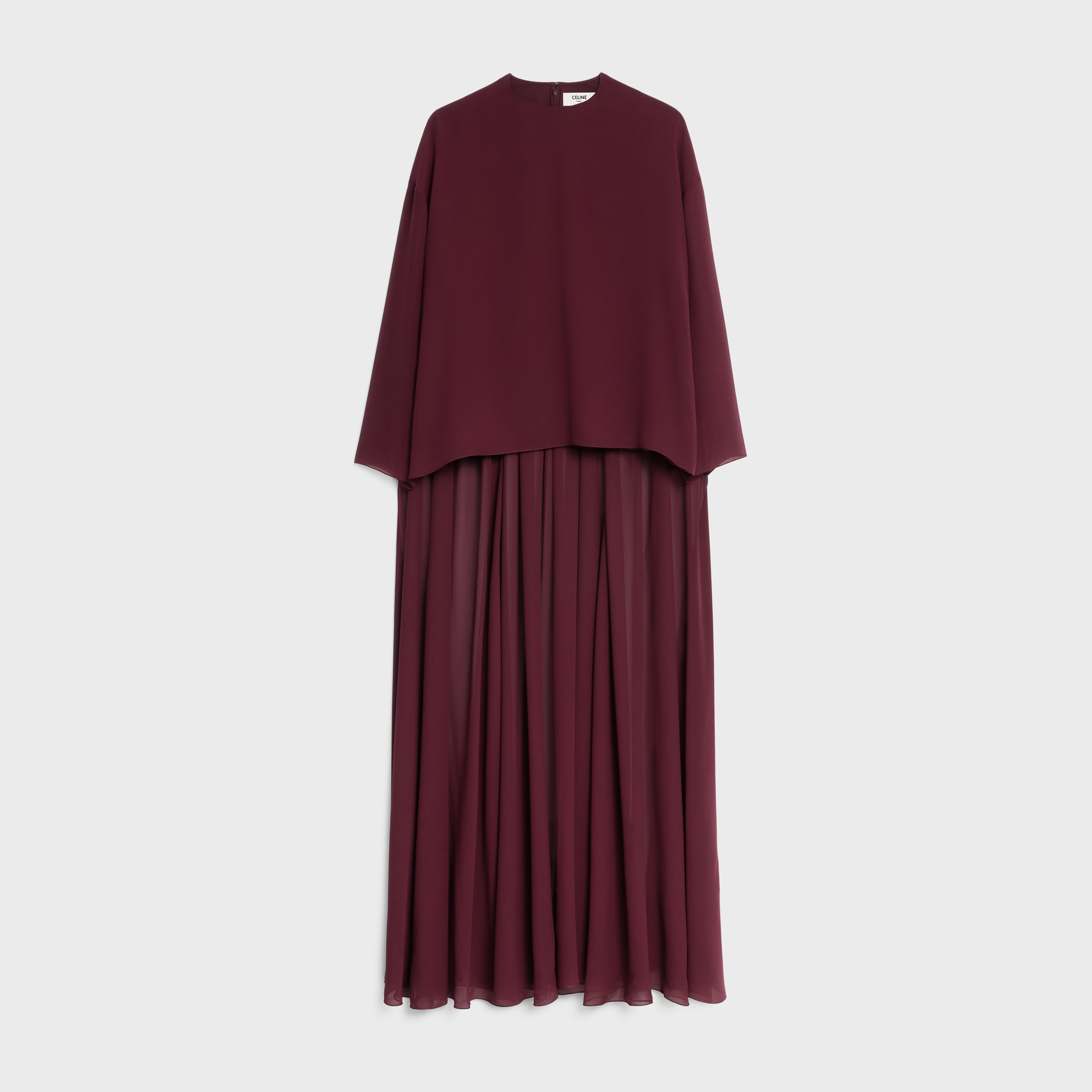 Draped cape top in Silk georgette - 1