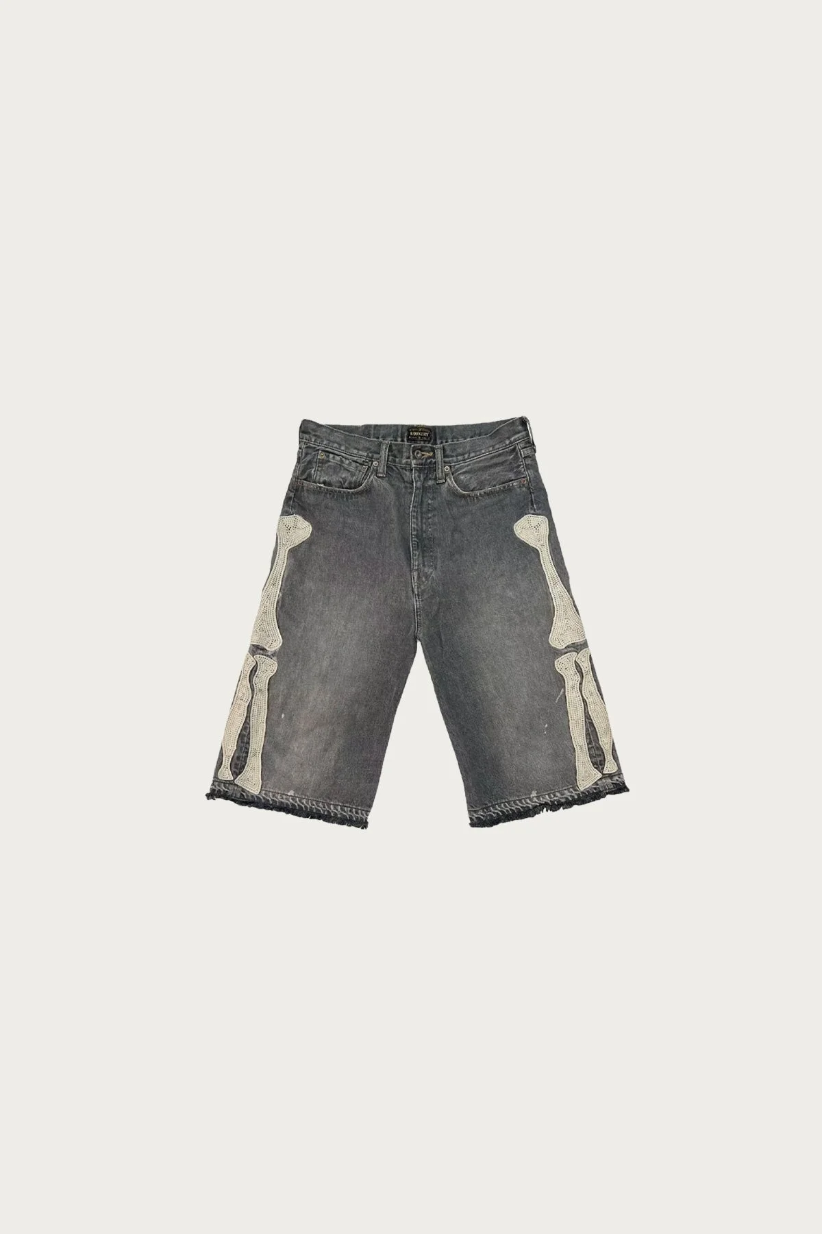 14oz Denim 5P Shorts (BONE) - Black - 1