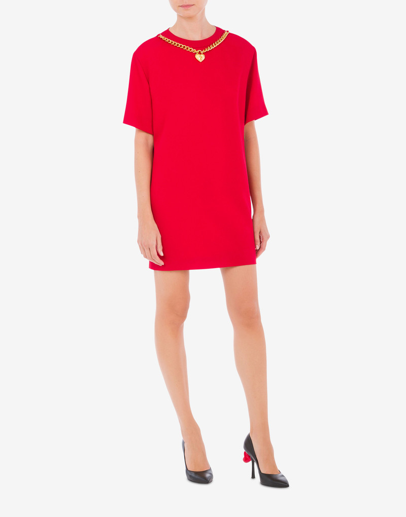 Moschino CHAIN & HEART ENVERS SATIN DRESS outlook