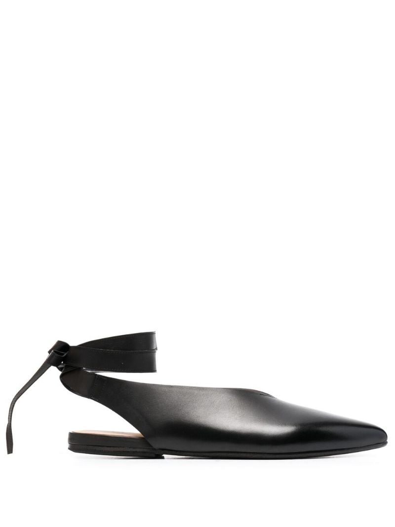 pointed leather sandals - 1