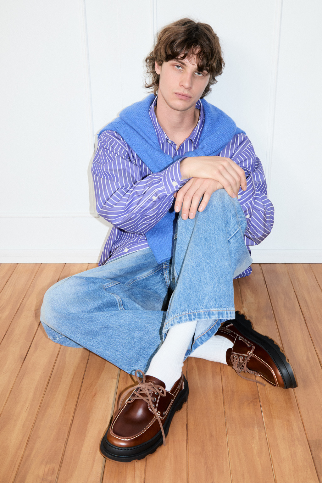 Brown Leather Moccasins for Men. - 3