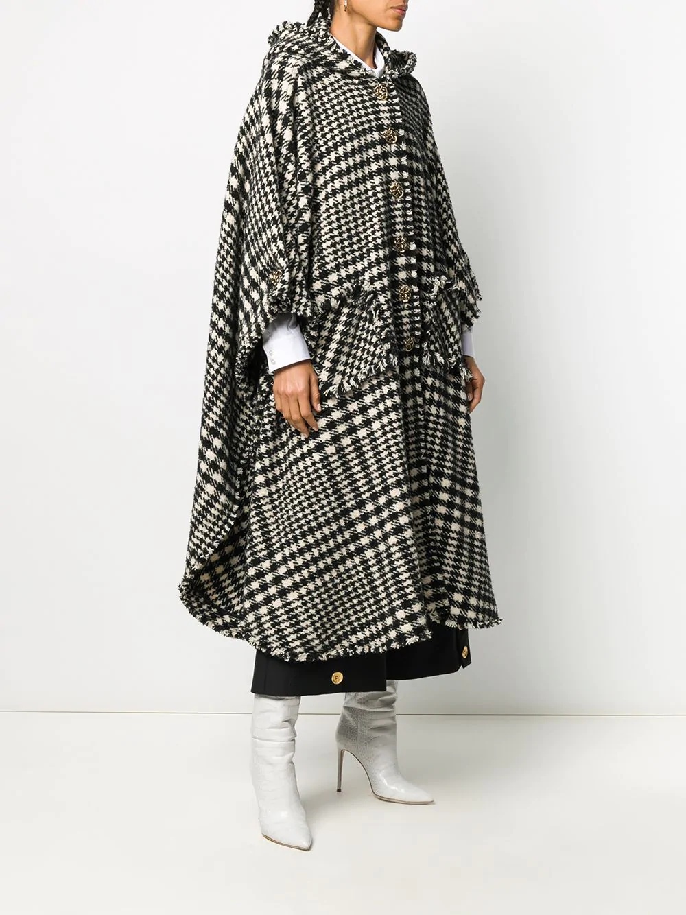 houndstooth print coat - 3