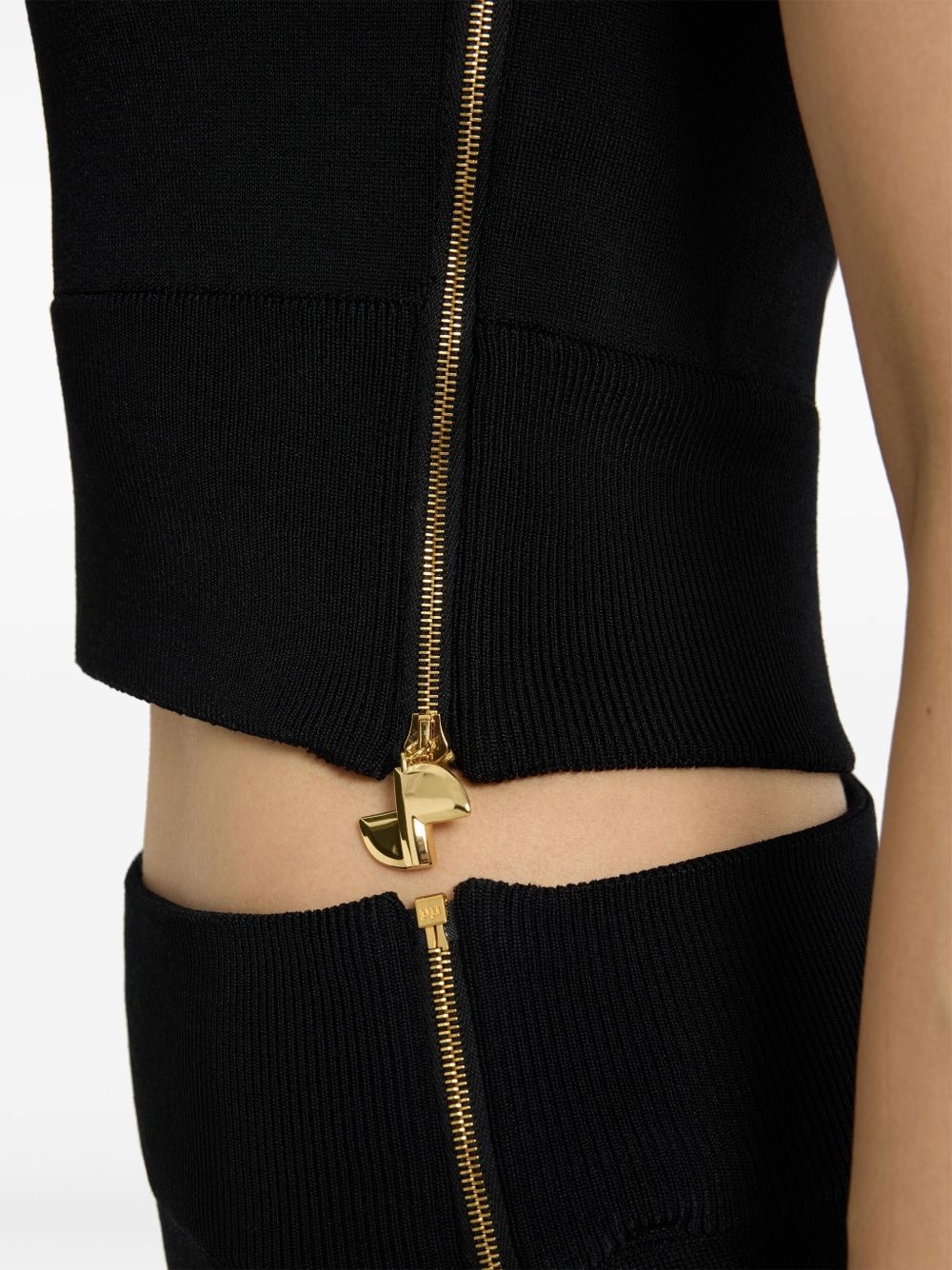 one-shoulder knitted top - 5