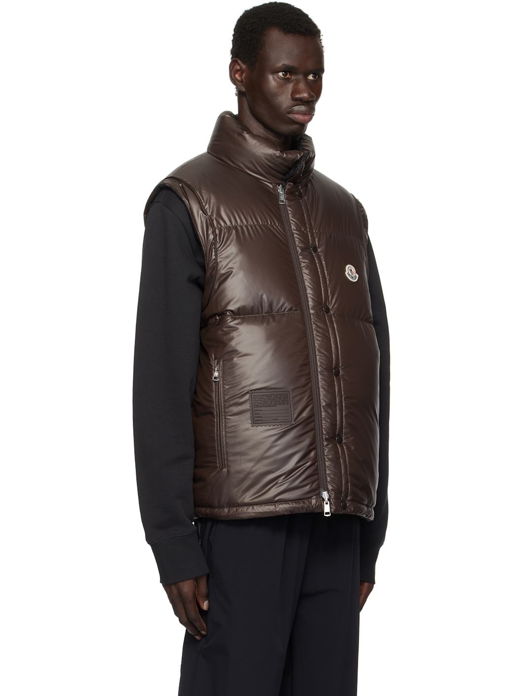 Brown & Black Verone Short Reversible Down Jacket - 4