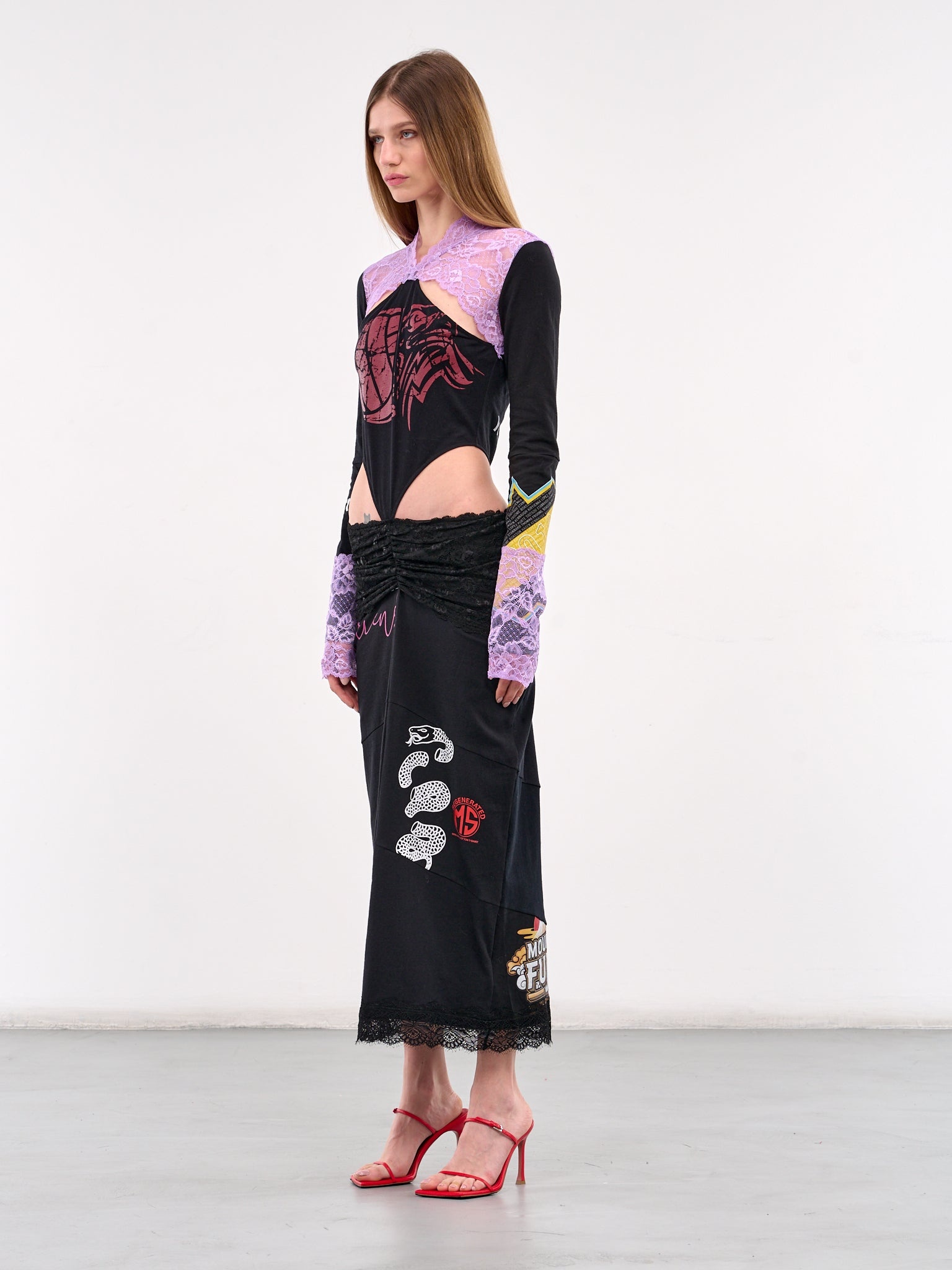 Regenerated T-Shirts & Lace Dress - 2