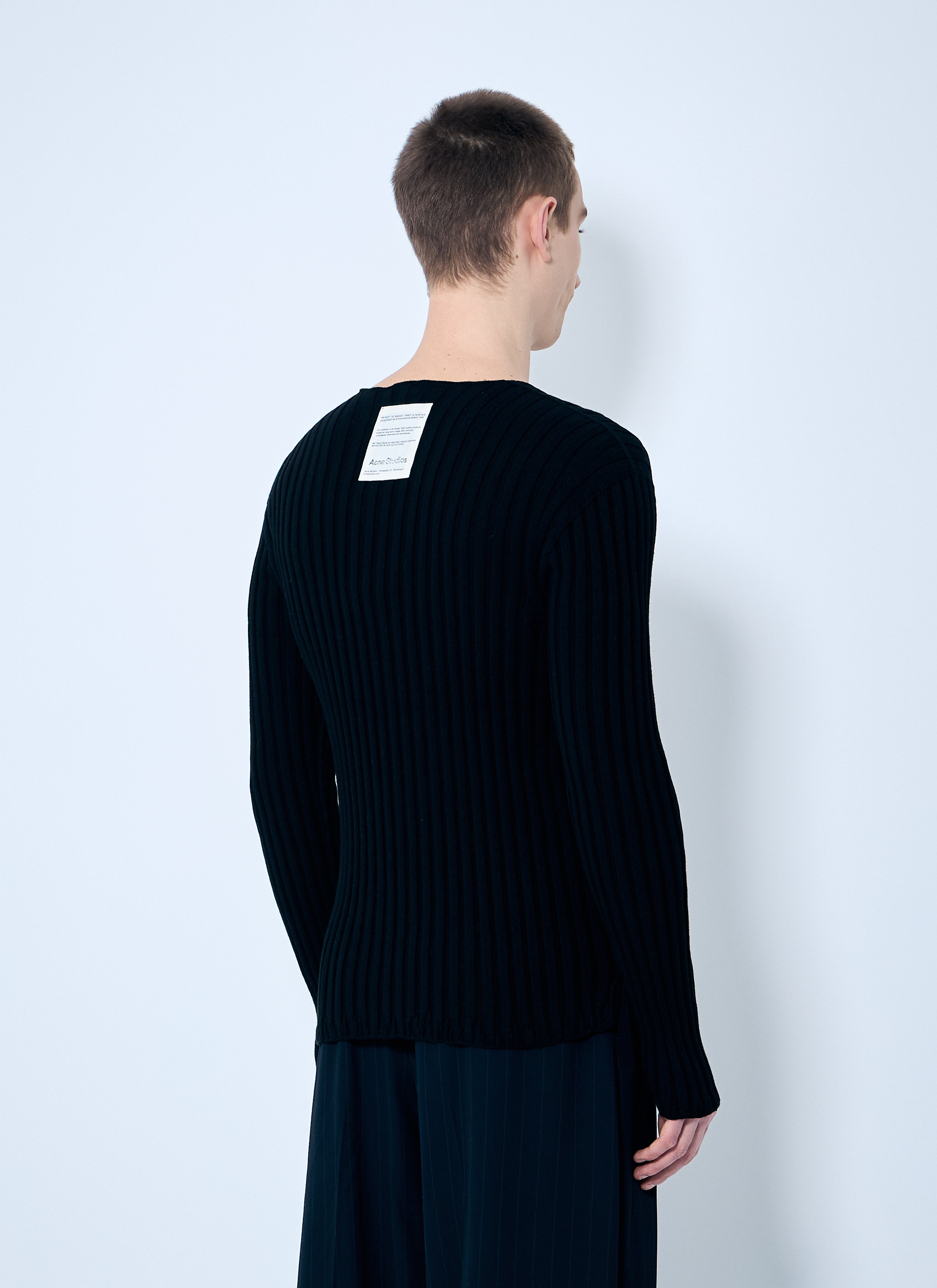 Acne Studios Men Rib Cotton Sweater - 4