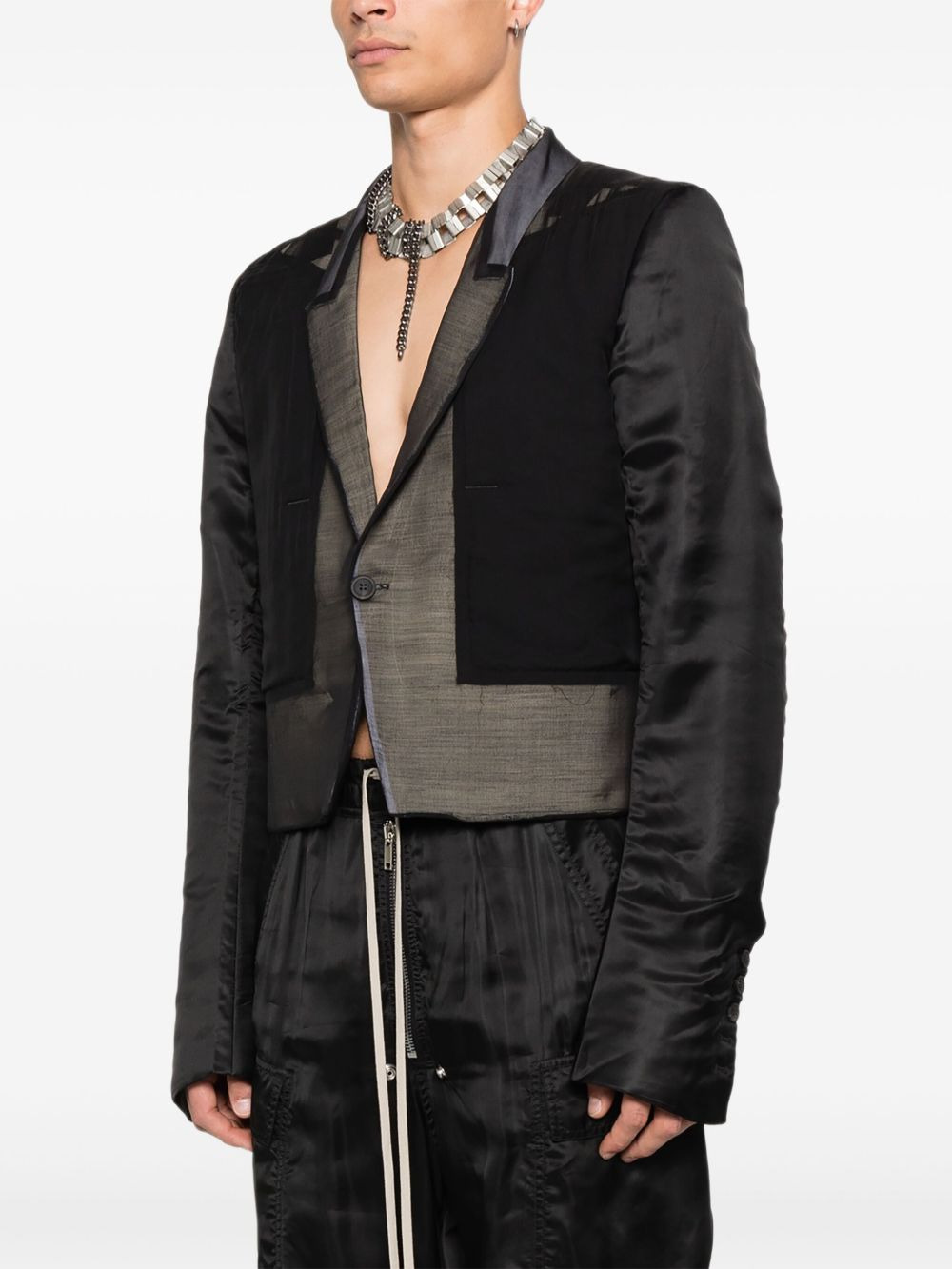 silk panelled jacket - 3