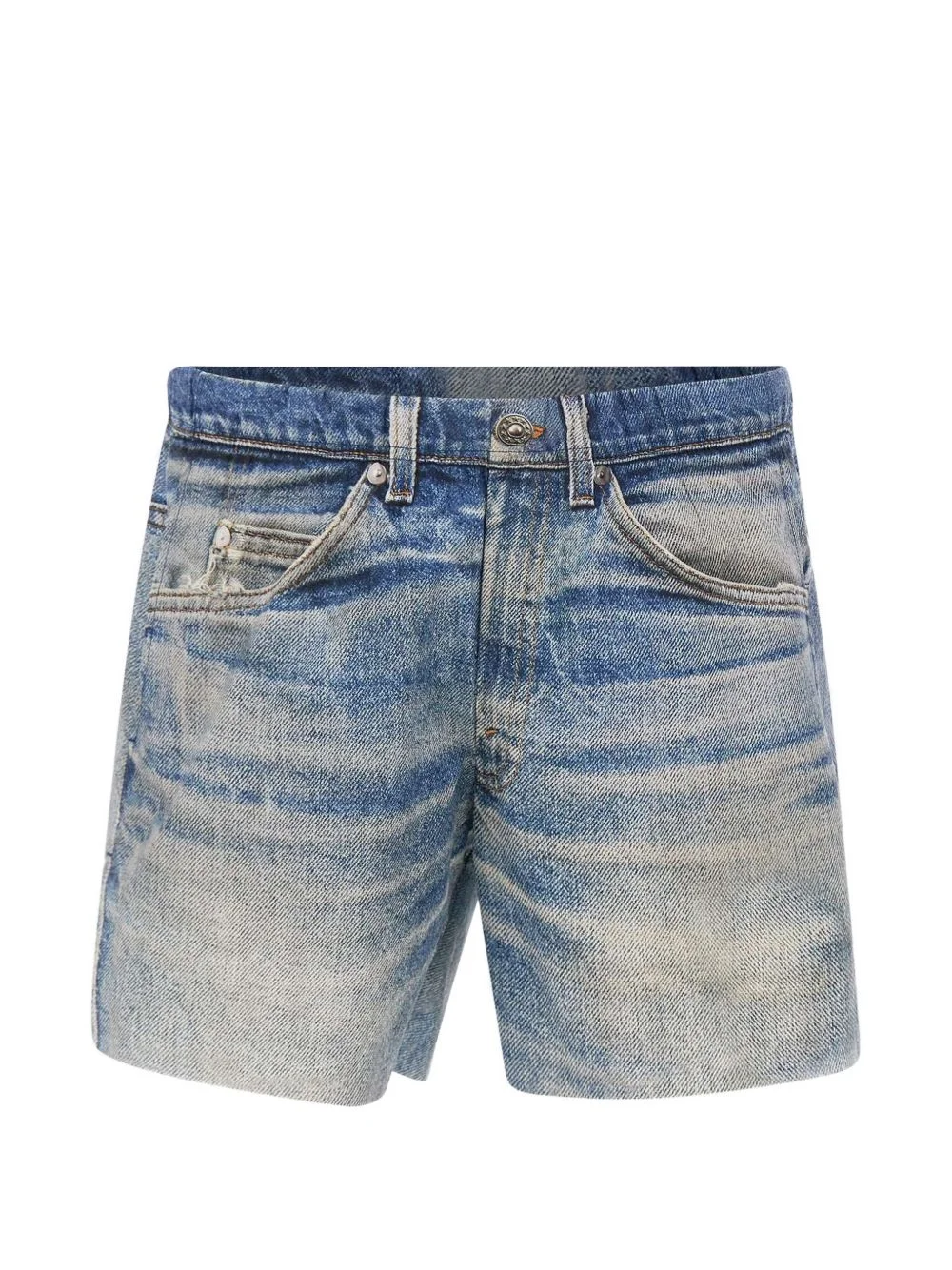pocket denim shorts - 1
