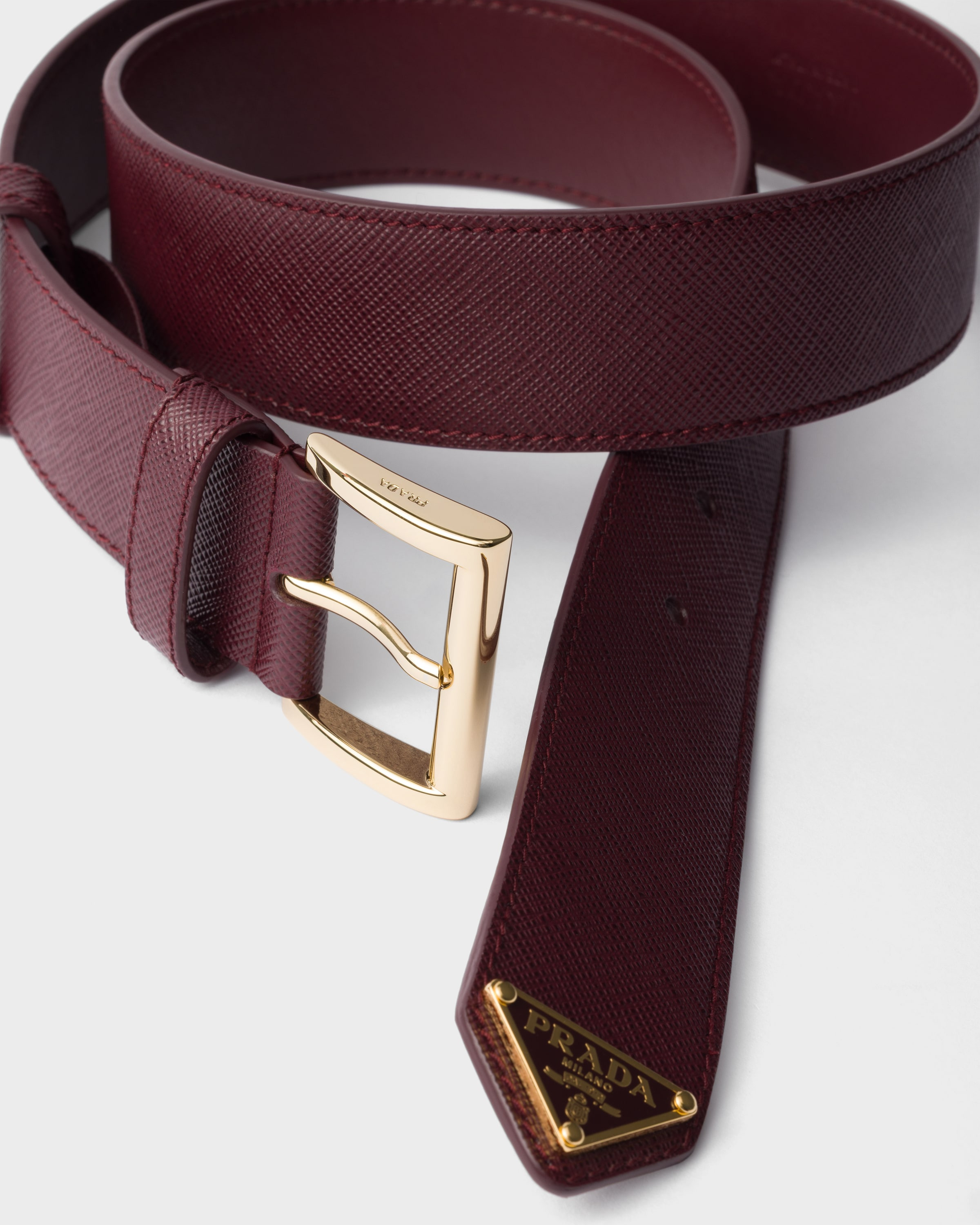Saffiano leather belt - 3