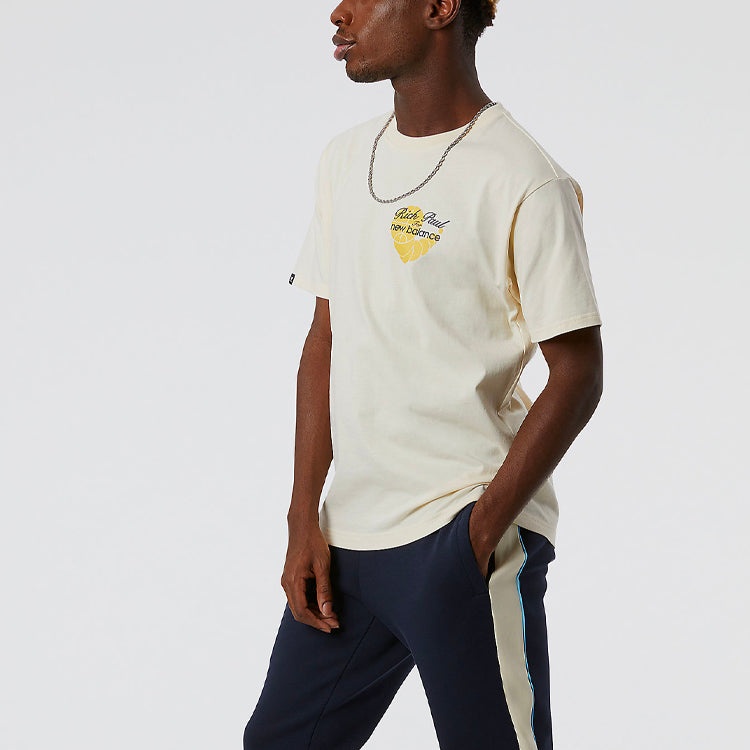 New Balance Men's New Balance x Rich Paul Crossover Logo Printing Round Neck Pullover Short Sleeve C - 3