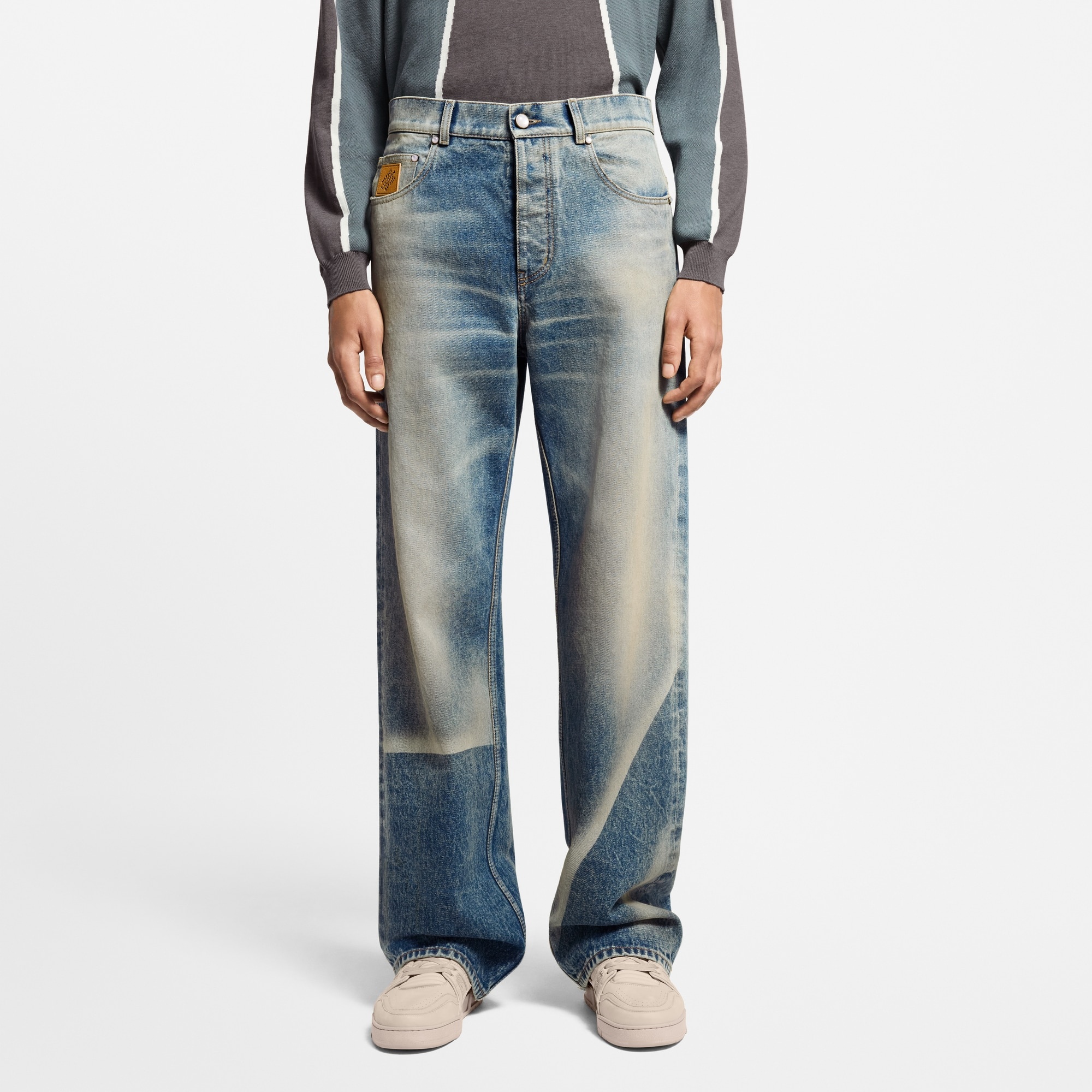 Sunfaded Effect Denim Skate Pants - 2
