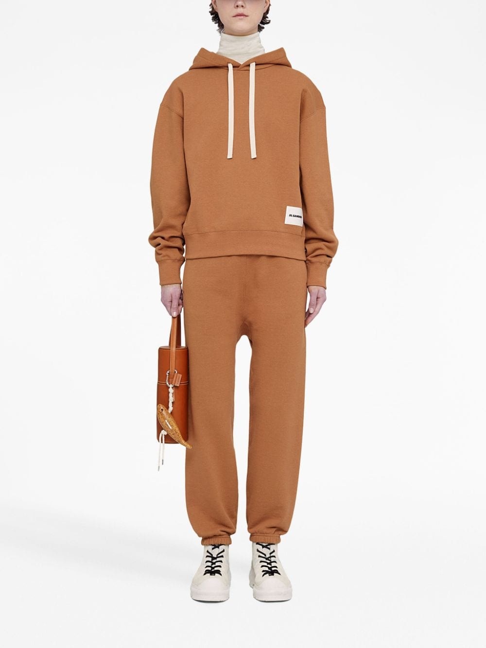 cotton drawstring track pants - 2