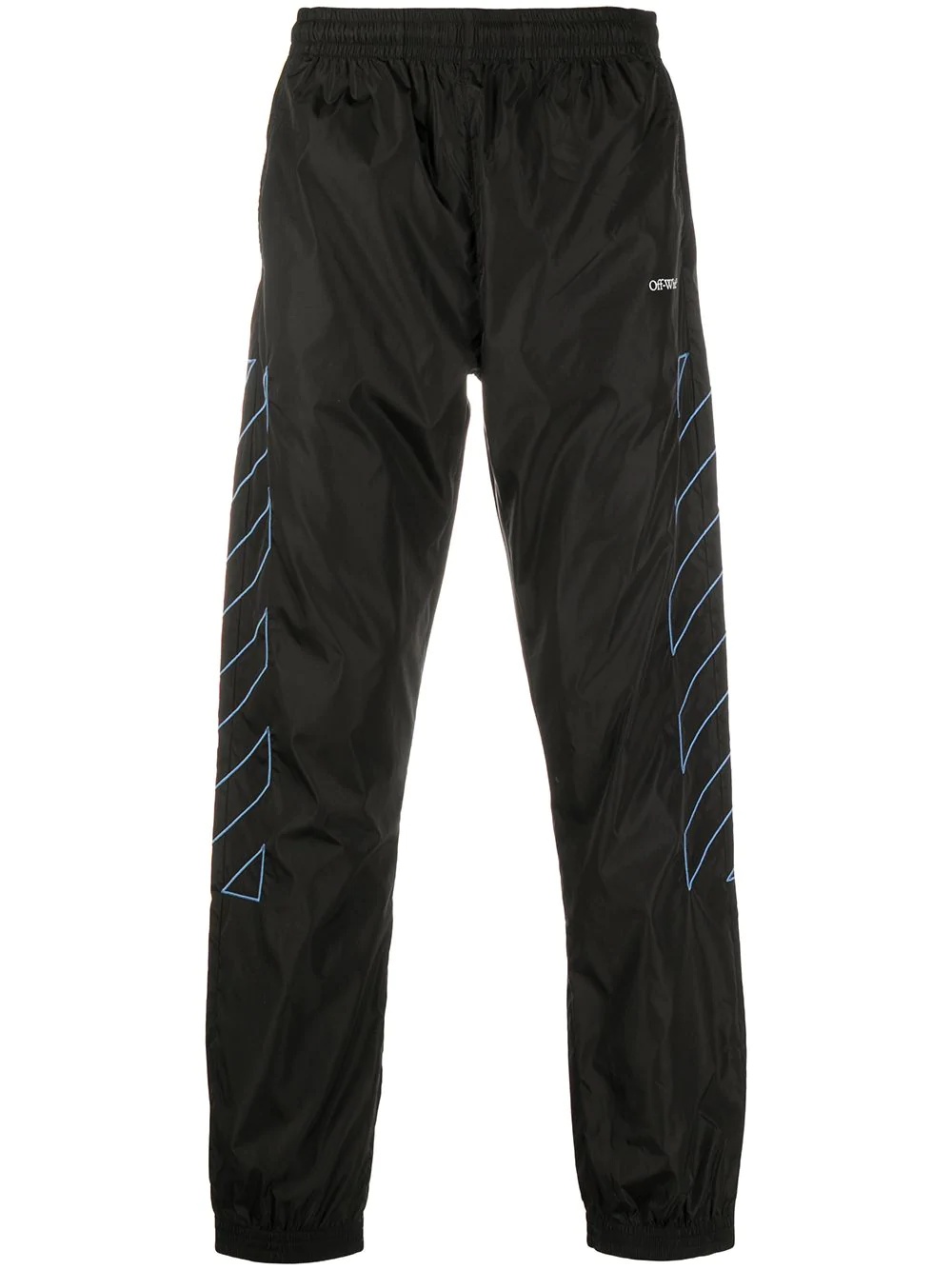 diagonal stripes track pants - 1