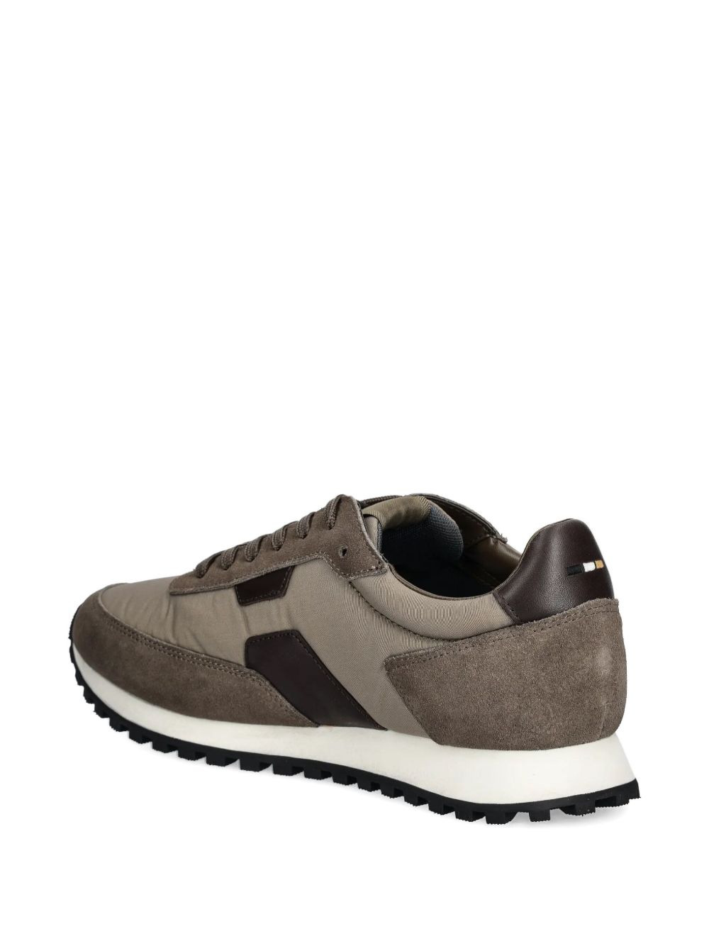 suede leather panel sneakers - 4