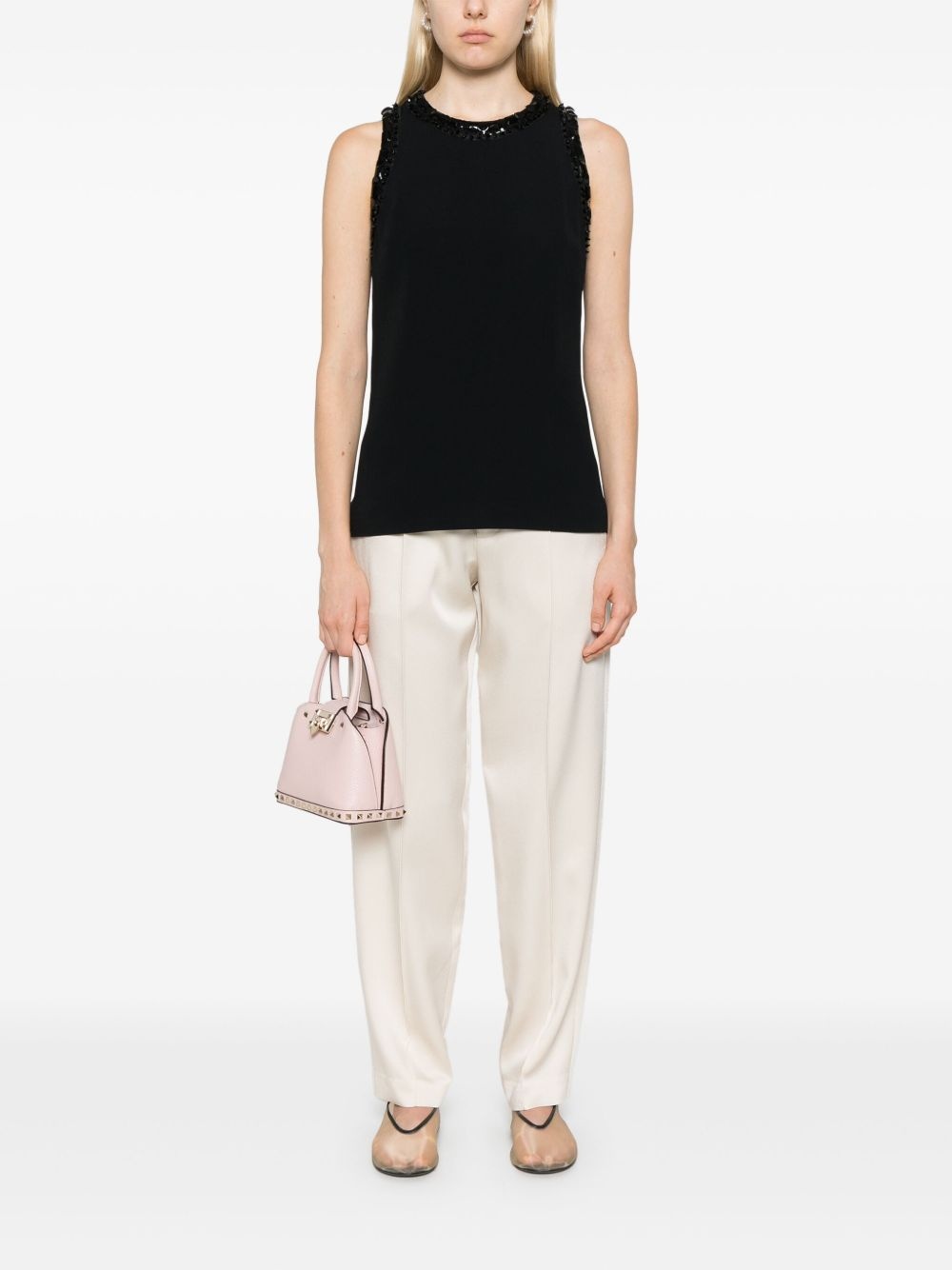 embroidered cady top - 2