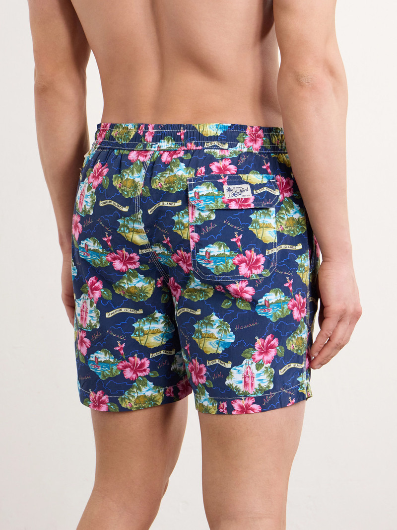 Straight-Leg Mid-Length Printed Swim Shorts 3