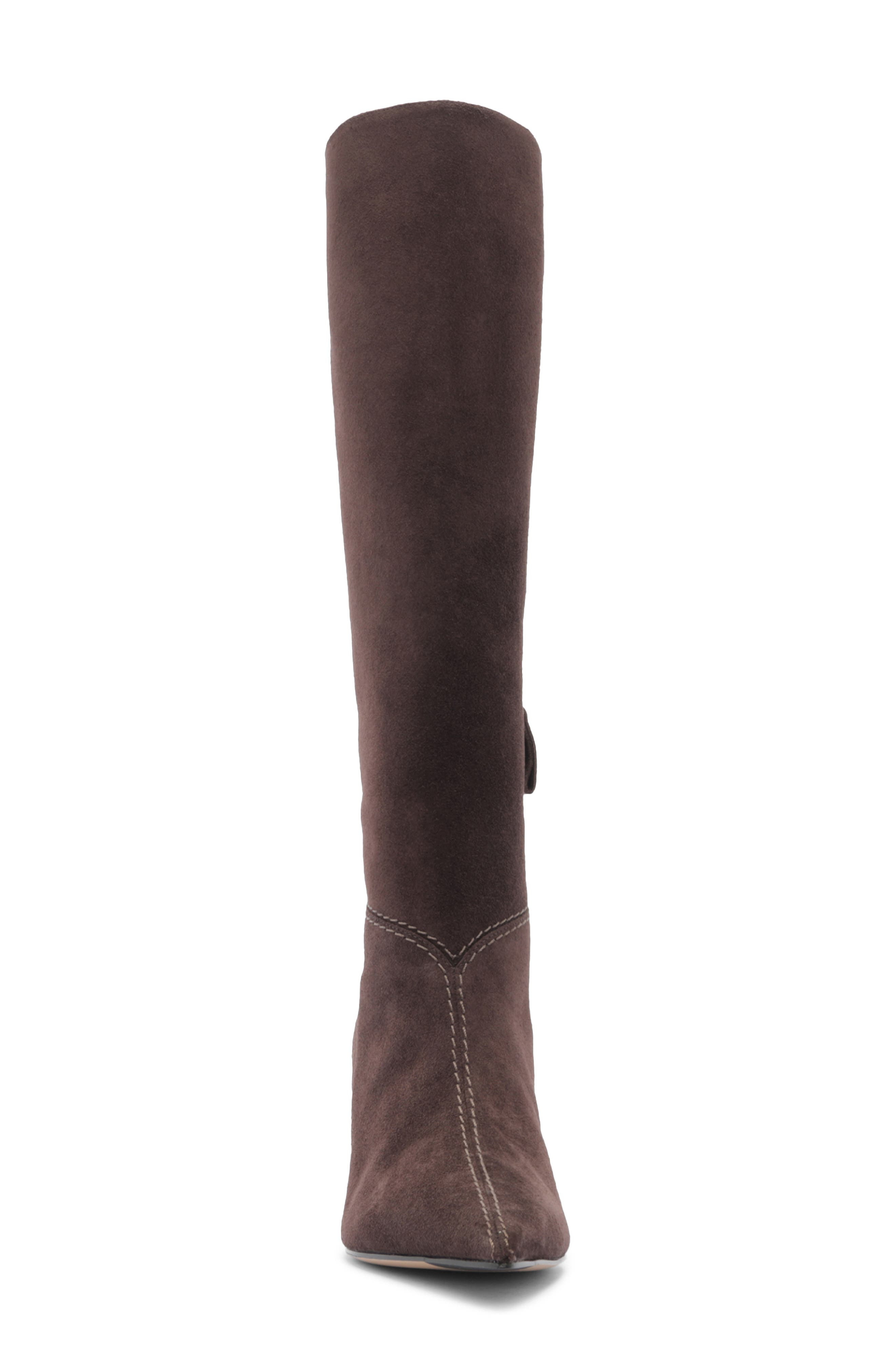 Alexandre Birman Malva Pointed Toe Knee High Boot in Dark Brown at Nordstrom - 4