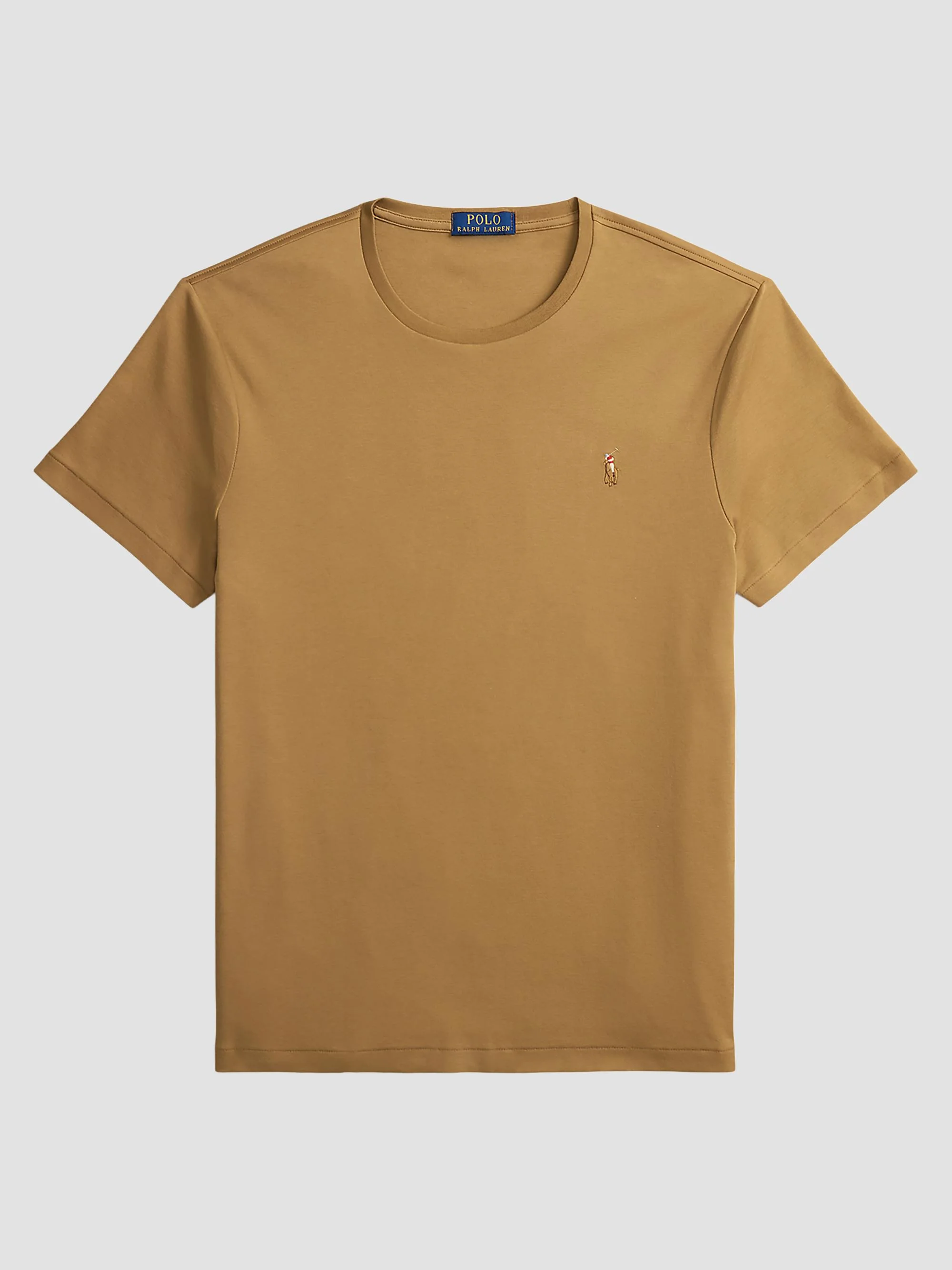 Men's Cotton Crewneck T-Shirt - Cafe Brown - 1