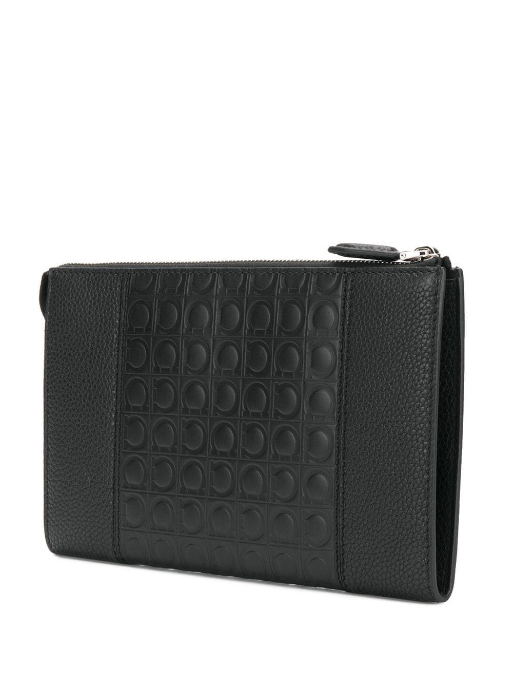 embossed Gancio clutch - 3