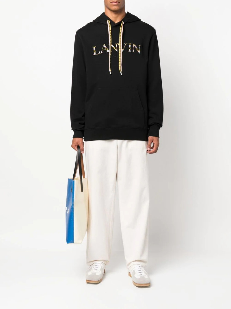Lanvin appliqué logo hoodie outlook