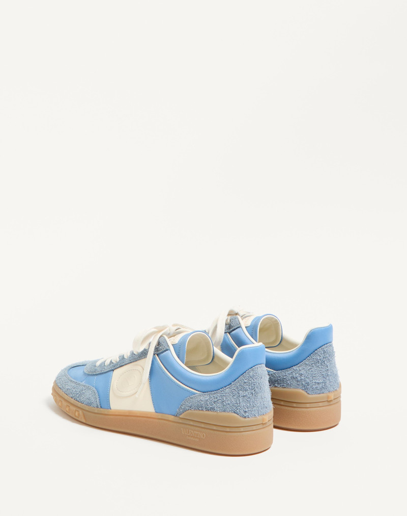 Valentino UPVILLAGE LOW TOP SNEAKER IN CRUST LEATHER AND NYLON outlook