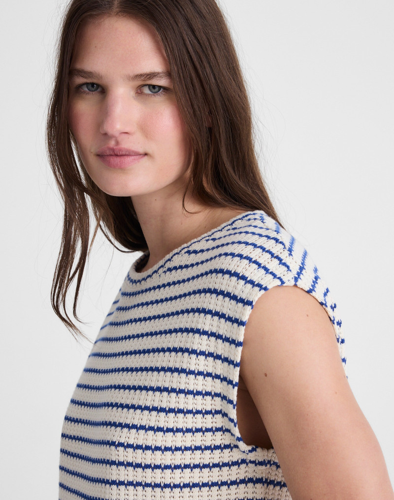 Textured-Knit Boxy Muscle Tee 6