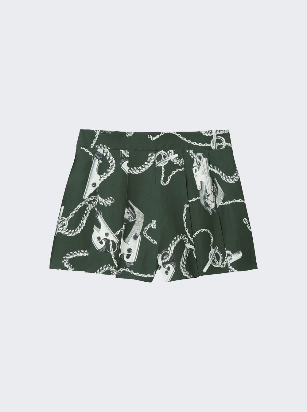 Graphic Shorts Silver And Green - 1
