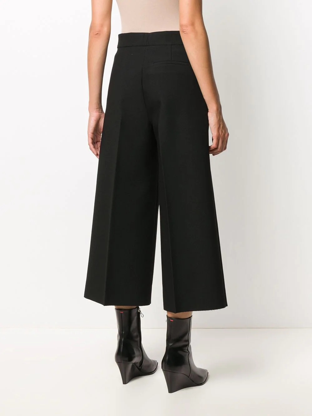 wide-leg cropped trousers - 4