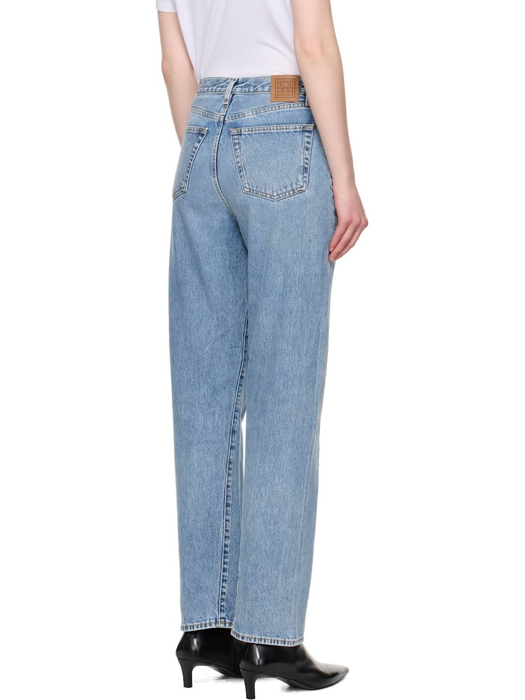 Blue Twisted Seam Jeans - 3