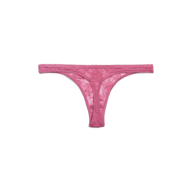 BALENCIAGA Women's Balenciaga Lace Thong in Dark Pink outlook