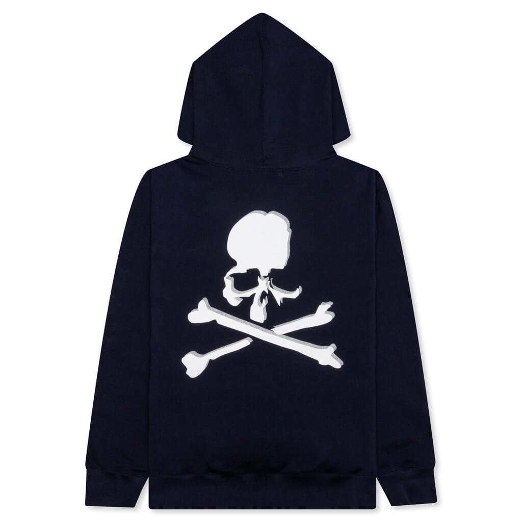LOGO AND SKULL HOODIE - NAVY - 2