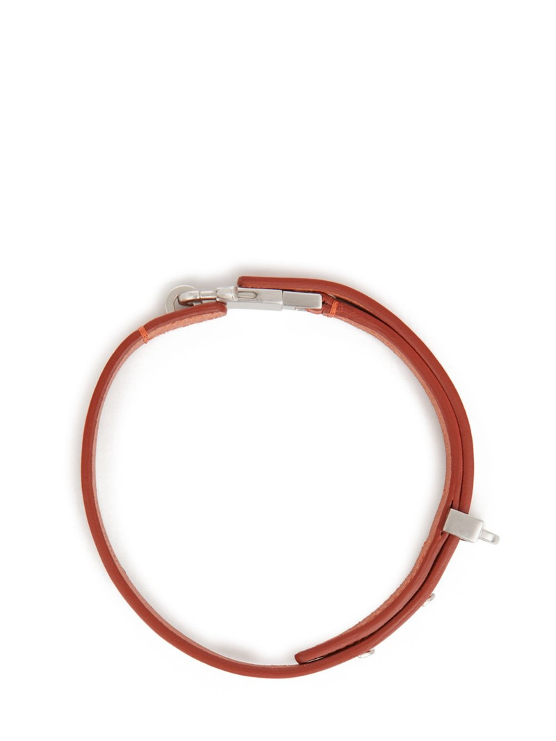 Orange Leather Choker 1
