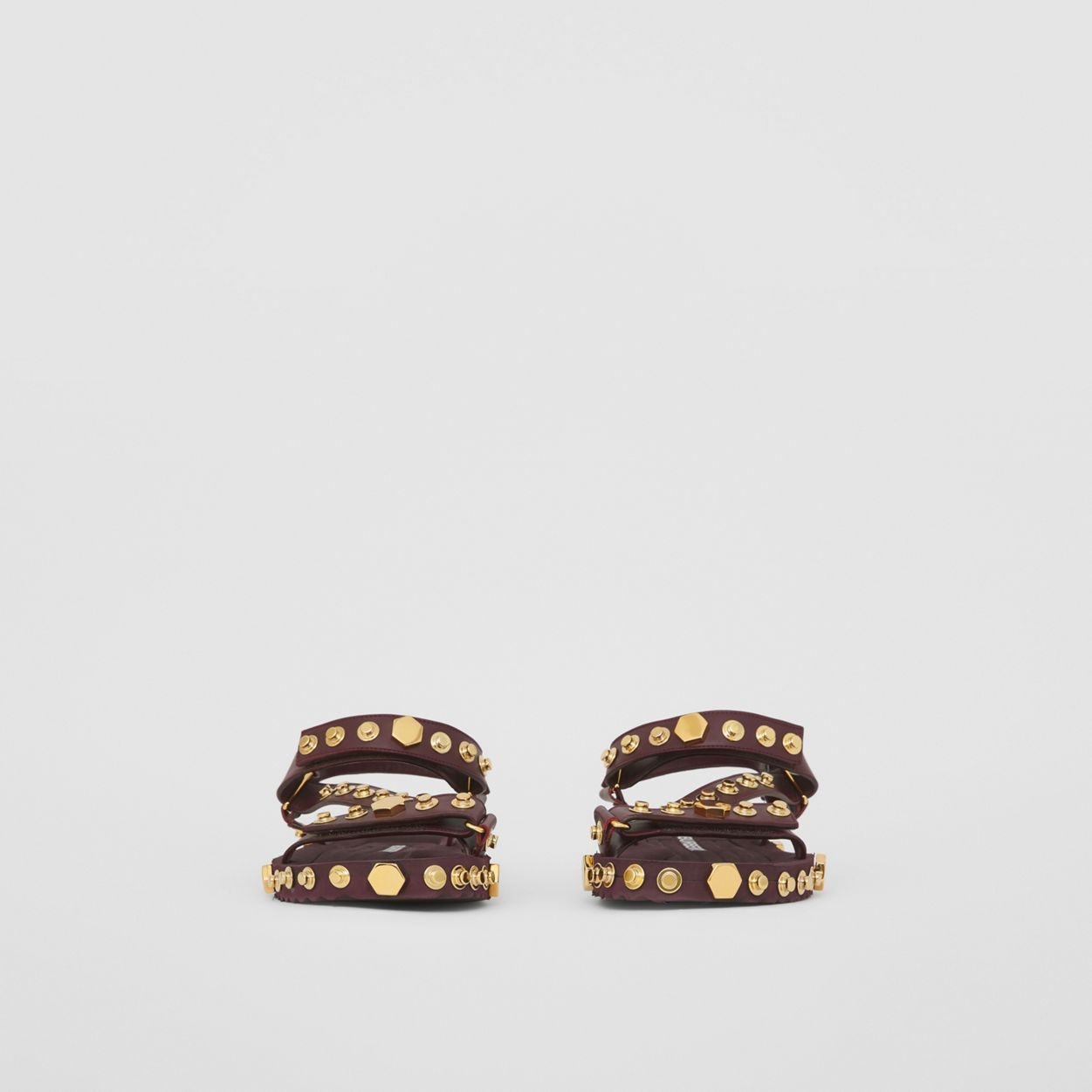 Studded Leather Sandals - 4