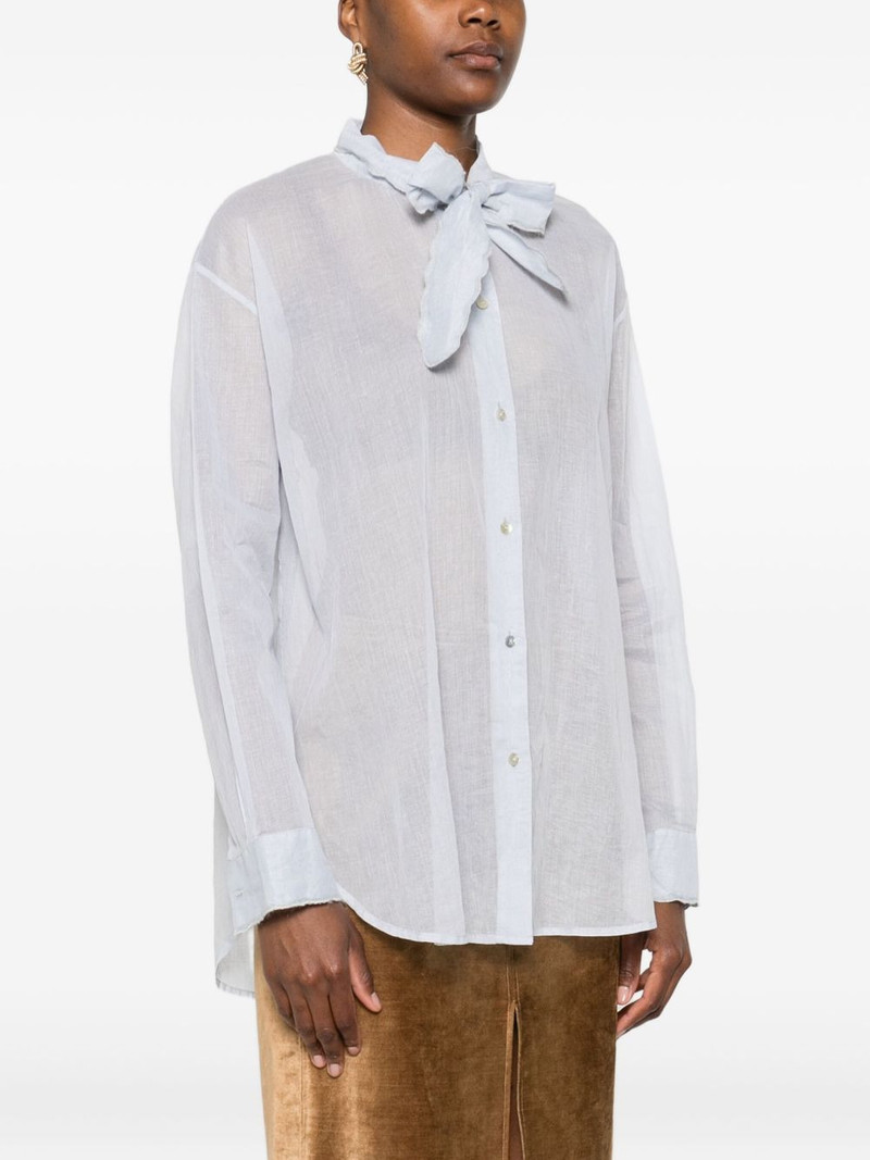 bow-collar cotton shirt 3