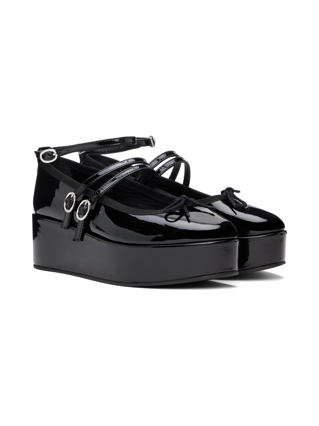 Black Cendrillon Platform Mary Jane Heels - 4