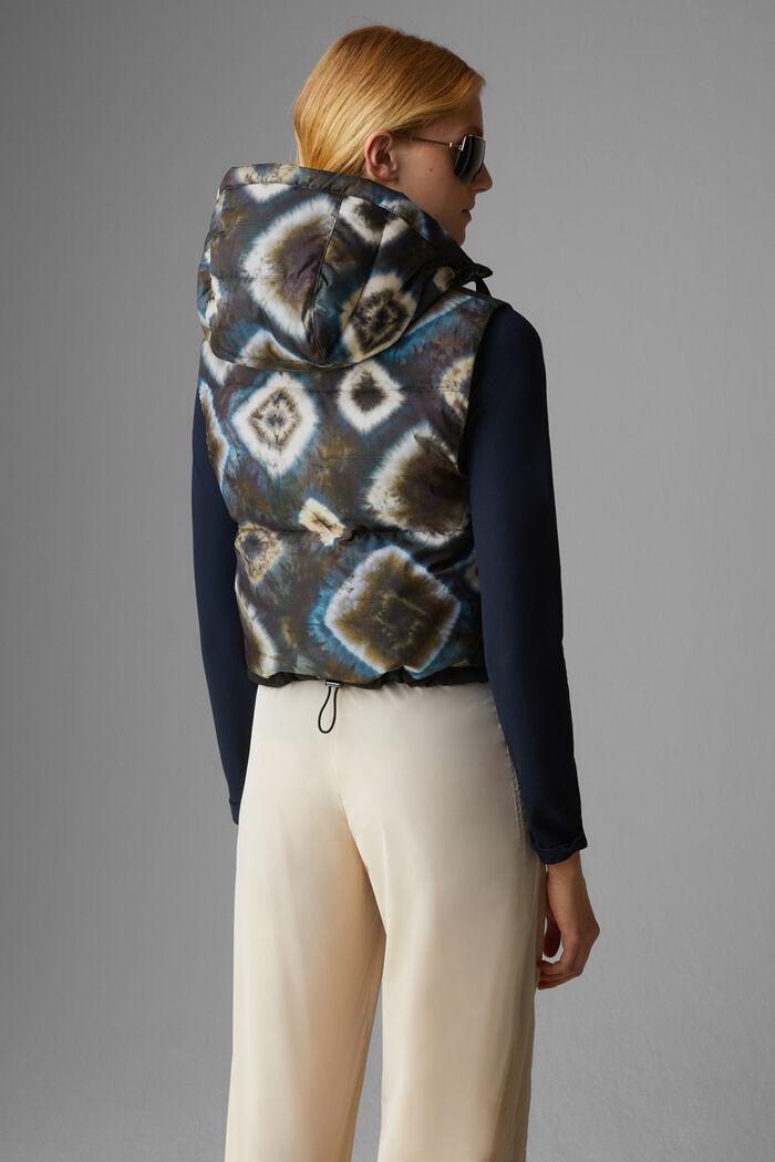 Sinja Reversible down waistcoat in Brown/Blue - 3