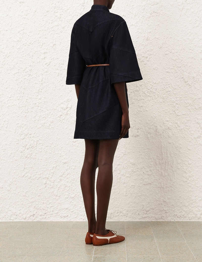 ACACIA DENIM MINI SHIRT DRESS 4