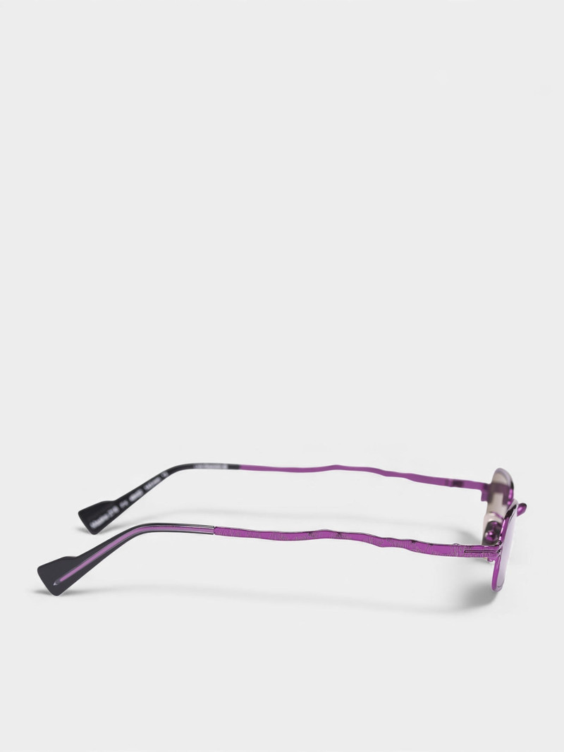 Kuboraum Z18 Red Rectangular Metal Sunglasses outlook