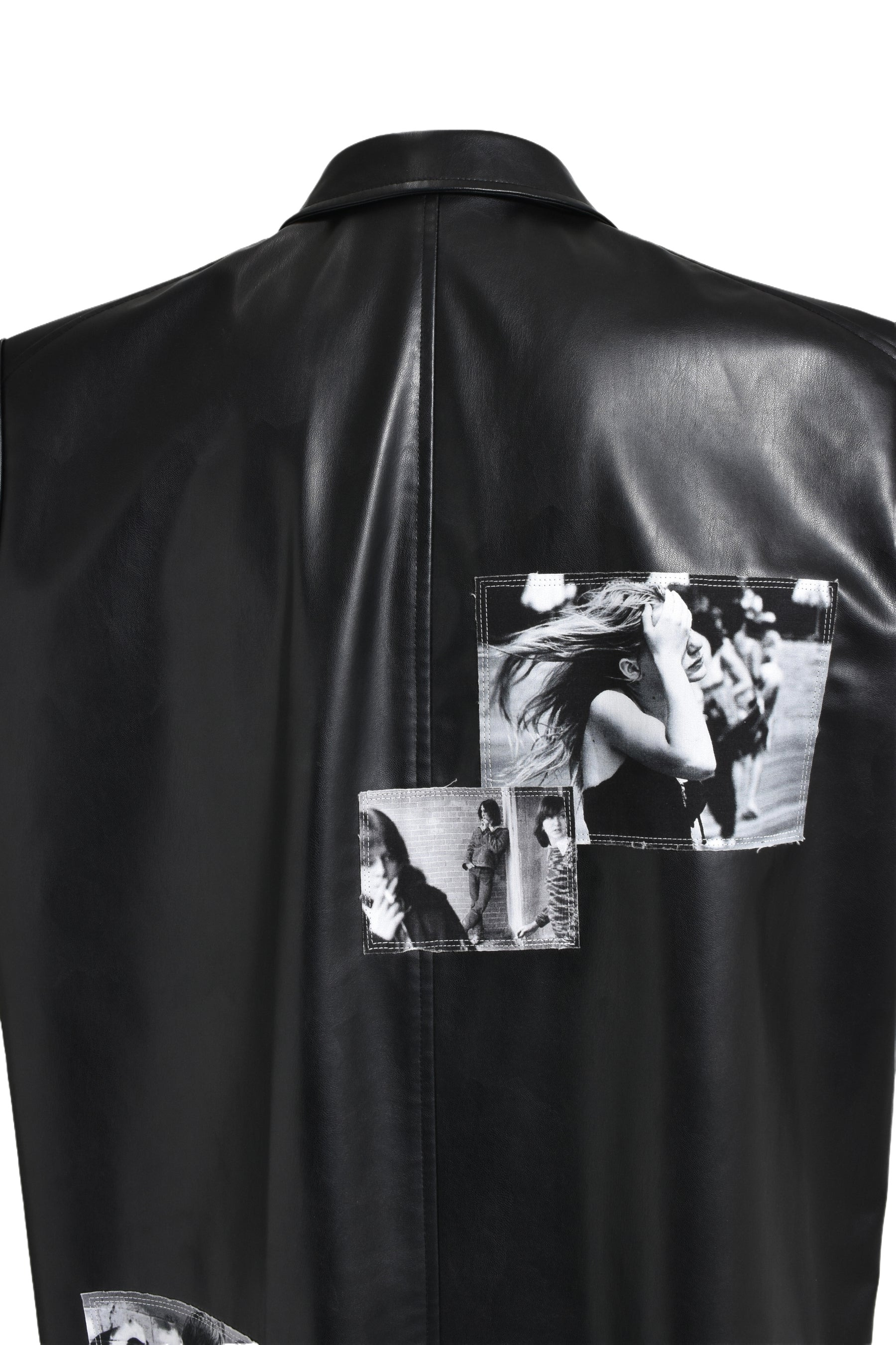 SLEEVELESS DOCTOR JACKET. / BLK - 4
