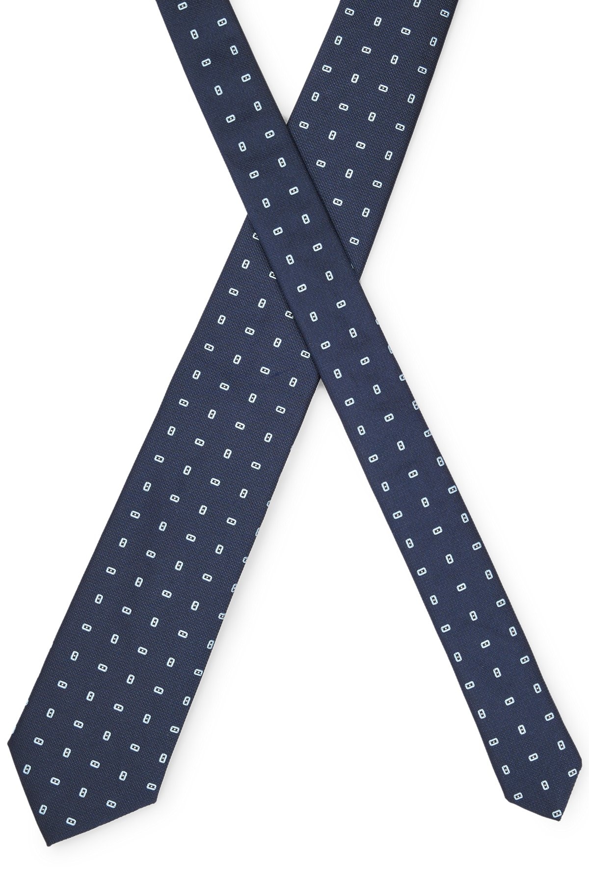 SILK-BLEND TIE WITH ALL-OVER MICRO PATTERN - 4