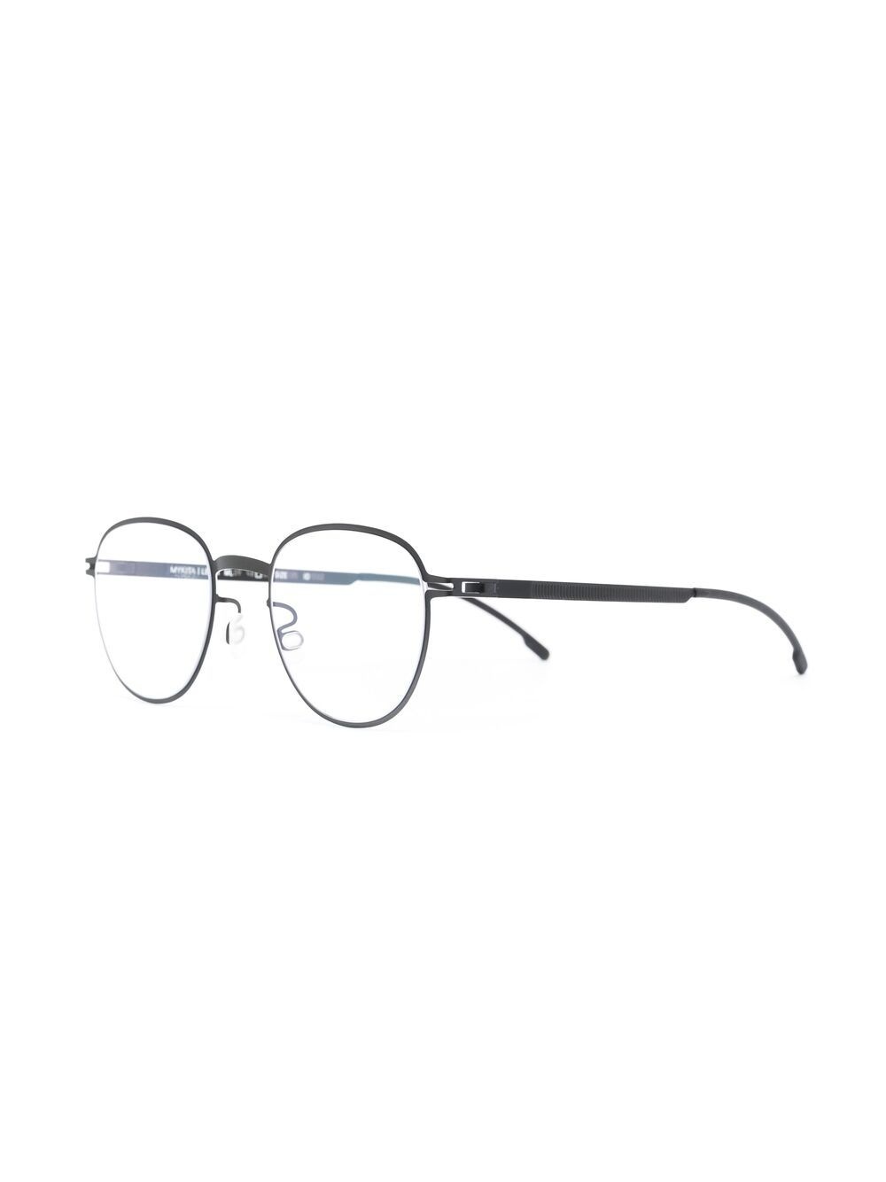 matte-effect round-frame glasses - 2