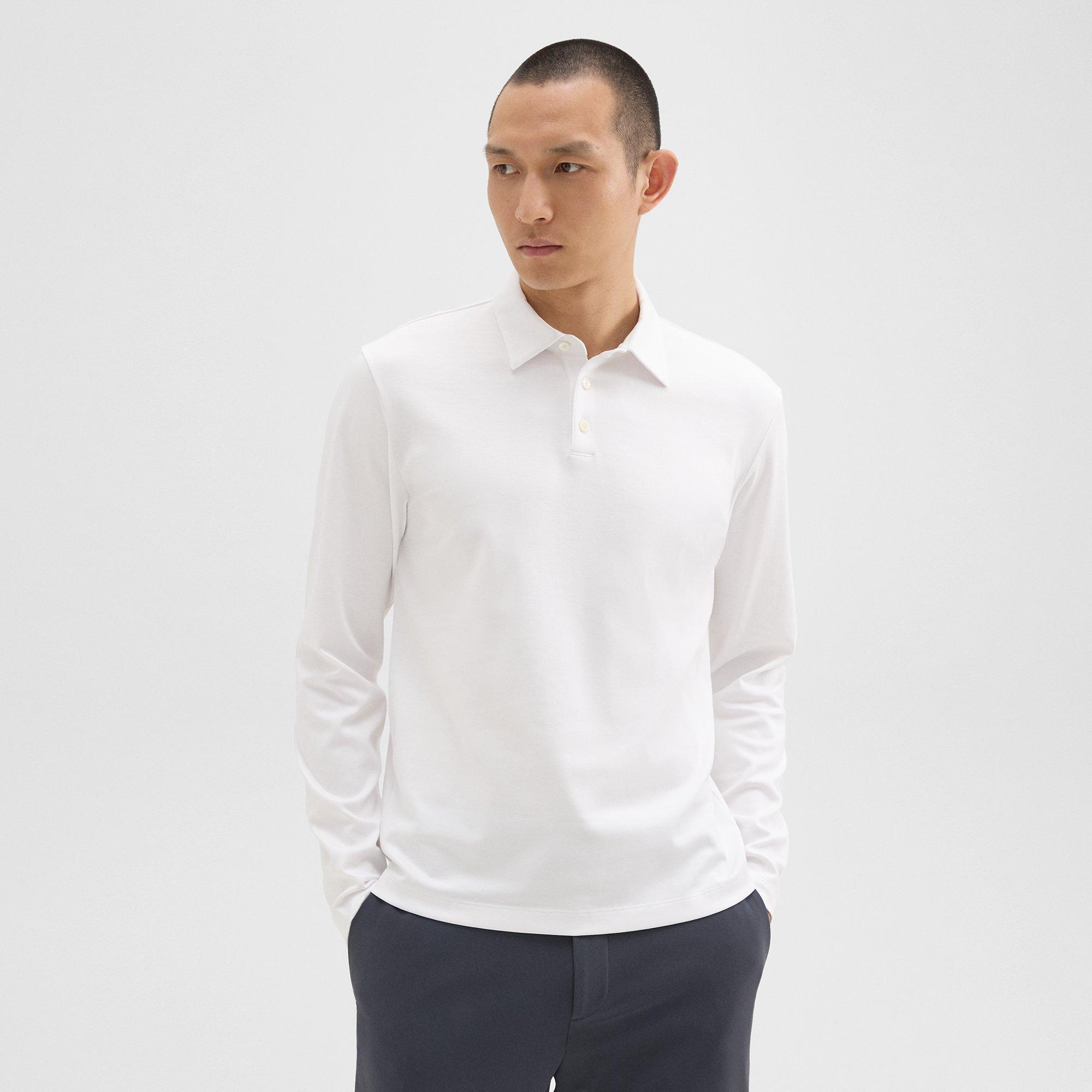 Long-Sleeve Polo Shirt in Cotton Jersey - 3