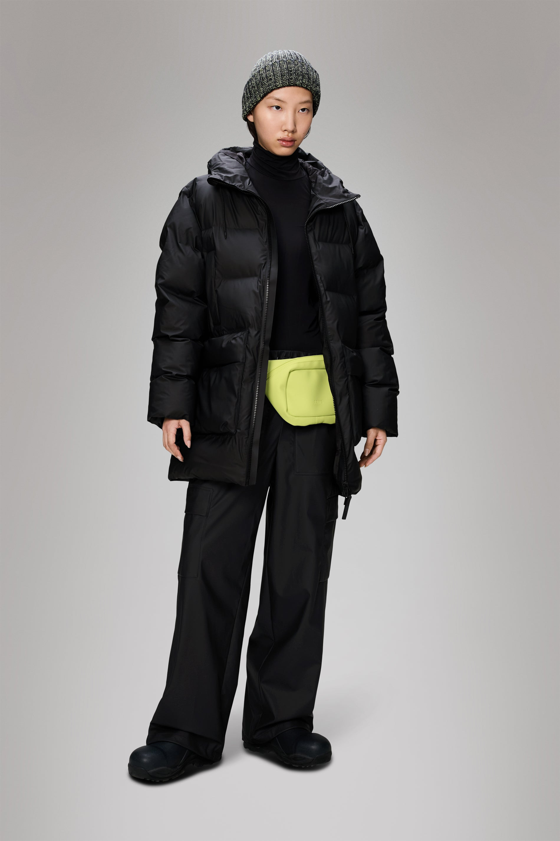 Alta Long Puffer Cargo Jacket - 4
