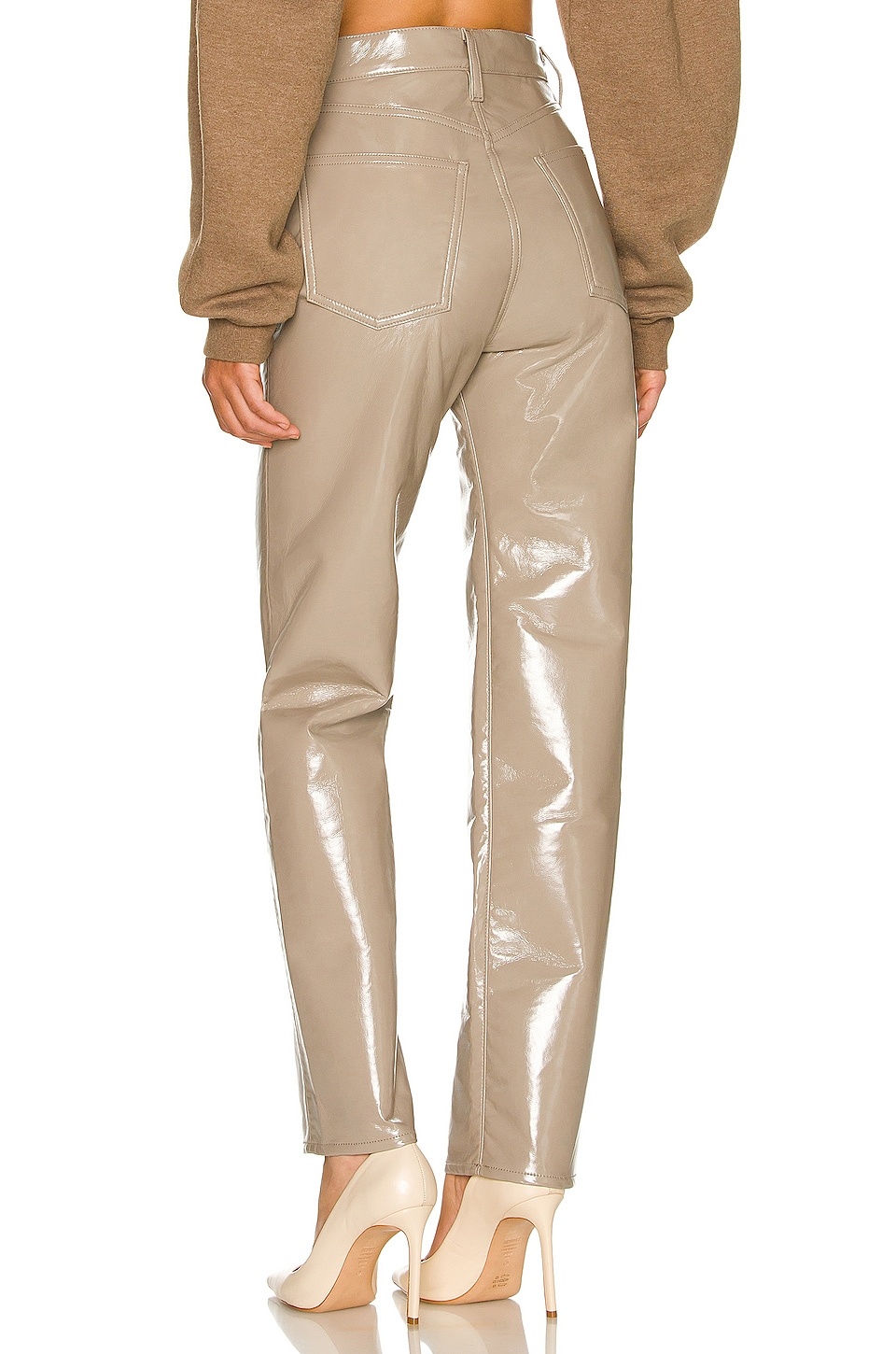 Recycled Leather 90's Pinch Waist - 3