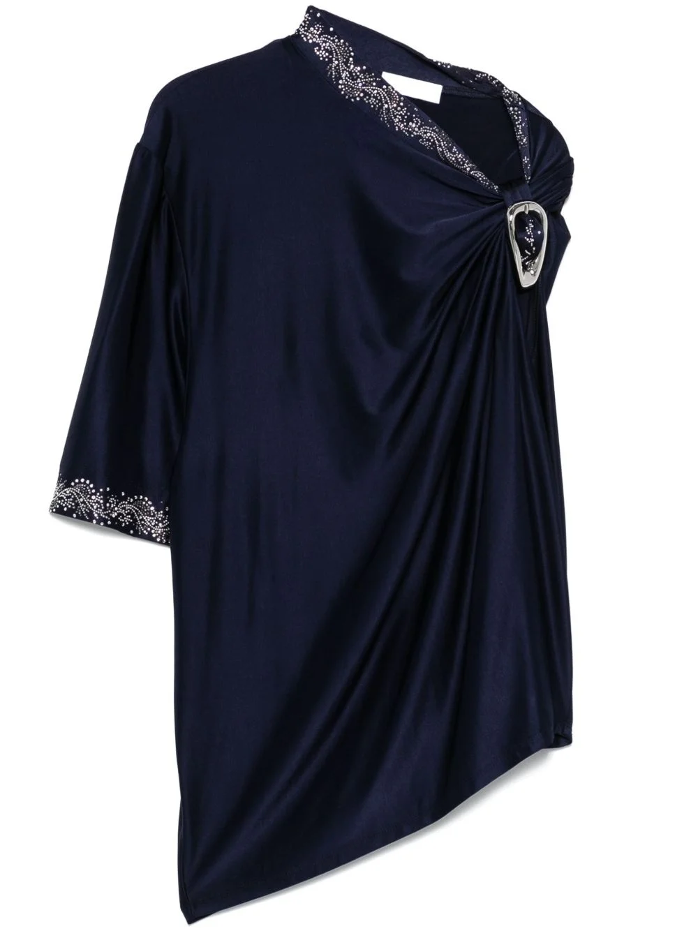 buckle-detail draped top - 1